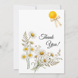 Minimalist Daisy Floral Thank You Note Dankeskarte