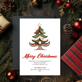 Minimalist Designer Christmas Tree Greeting Card Feiertagskarte