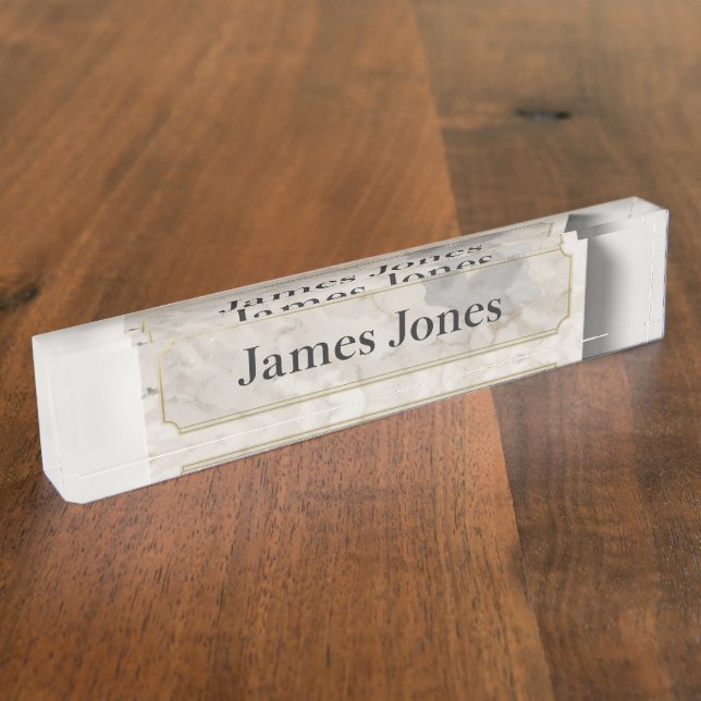 Minimalist Desk Sign | Modern Office & Home Table  Namensplakette (Seite)