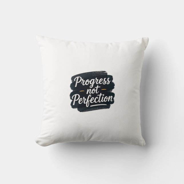 Minimalist Digital Graphic with White Cursive Kissen (Vorderseite)