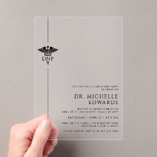 Minimalist DNP Doktor der Pflegepraxis Absolvent Acryleinladungen