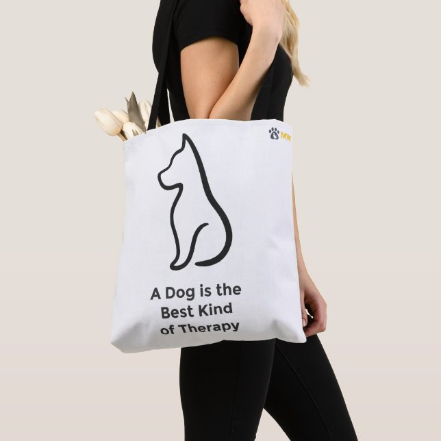 Minimalist Dog Line Art Tote Bag - Cute Custom Pet (Von Nahem)