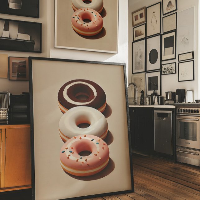 Minimalist Donut Aesthetic Wall Art Poster (Von Creator hochgeladen)