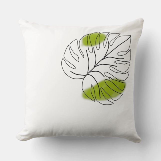 Minimalist Doodle Natur Kissen (Vorderseite)