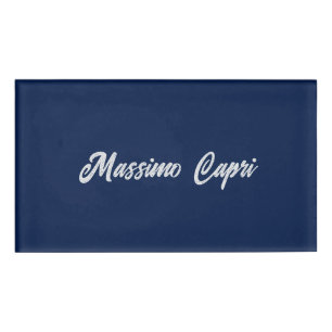 Minimalist dunkelblau elegante eigene Name fette S Namenschild