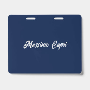 Minimalist dunkelblau elegante eigene Name fette T Ausweis