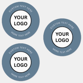 Minimalist Dusty Blue Custom Business Logo Labels Etiketten
