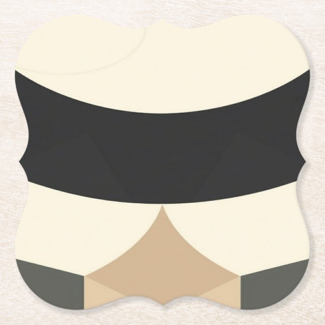 Minimalist Earth Geometry Journal –custom bracket  Untersetzer (Vorderseite)