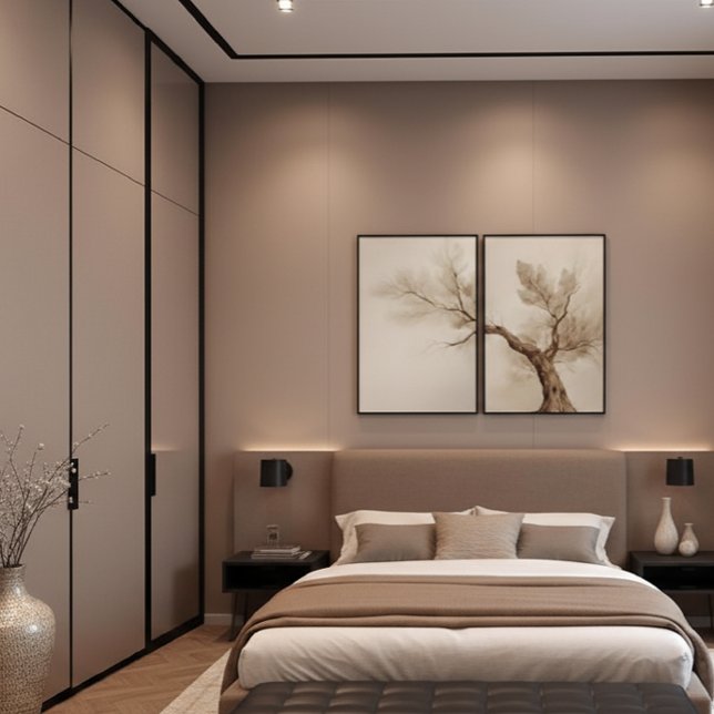 Minimalist Earth Tone Watercolor Tree Bilderwand Sets (Von Creator hochgeladen)