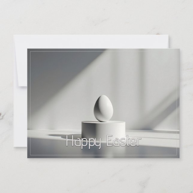 Minimalist Easter Egg on Modern Pedestal (Vorderseite)
