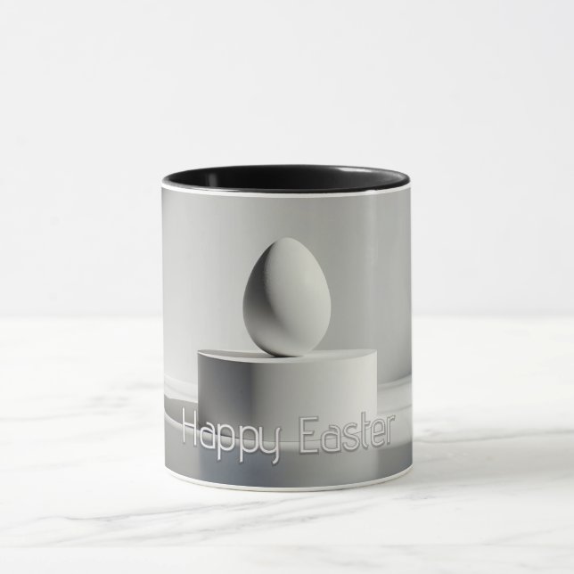 Minimalist Easter Egg on Modern Pedestal Tasse (Zentrum)