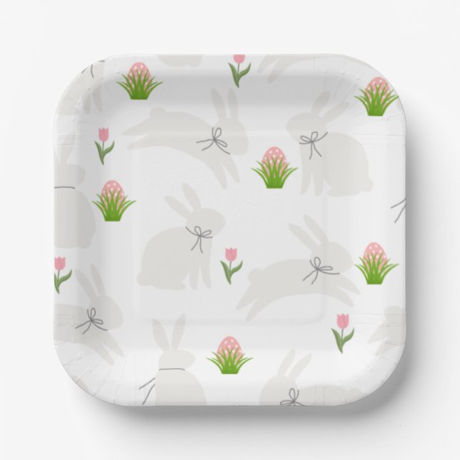 Minimalist Easter Plates   Pappteller (Vorderseite)