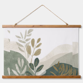 Minimalist Eco Wall Art | Wooden Tapestry Décor Wandteppich Mit Holzrahmen