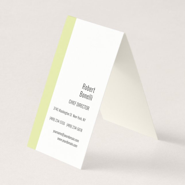 Minimalist einfaches cremefarbenes Modernes Design Visitenkarten (Vorderseite)