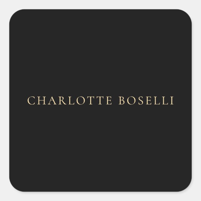 Minimalist Elegant Classical Professional Simple Quadratischer Aufkleber (Vorderseite)