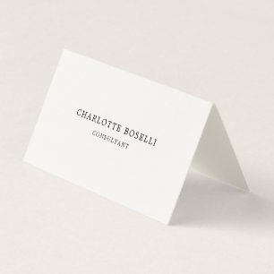 Minimalist Elegant Klassisch Professionell Creme Visitenkarten