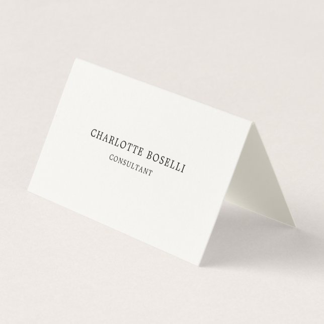 Minimalist Elegant Klassisch Professionell Creme Visitenkarten (Vorderseite)