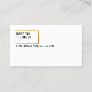 minimalist elegant & modern chic clear white visitenkarte