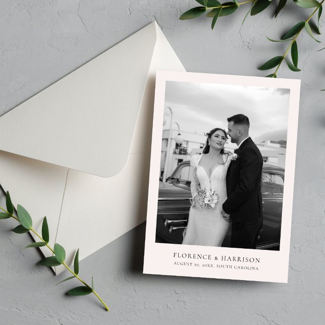 Minimalist Elegant Photo Wedding Save the Date  (Von Creator hochgeladen)