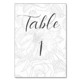 Minimalist, elegant Table number, sitting shart. Tischnummer
