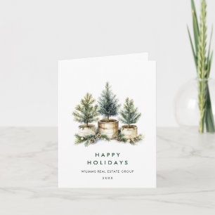 Minimalist Elegante Tannenbaum-Weihnachts- Unterne Feiertagskarte