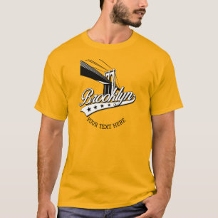 Minimalist Elegantes Brooklyn Design Gold-Shirt T-Shirt