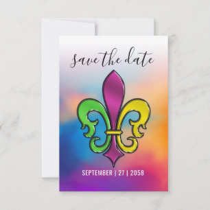 Minimalist elegantes Fleur-de-Lis-Design Dankeskarte