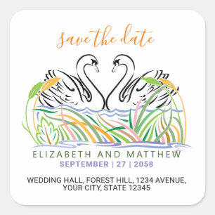 Minimalist Elegantes Liebesdesign Quadratischer Aufkleber