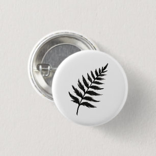 Minimalist Farn – Botanisches Design mit Tuschepin Button