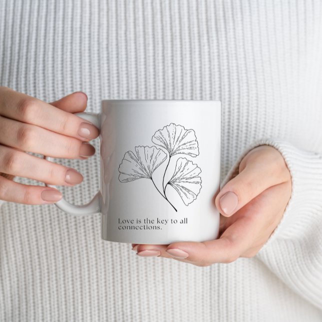 Minimalist Floral | Inspirierendes herzliches Zita Kaffeetasse (Von Creator hochgeladen)