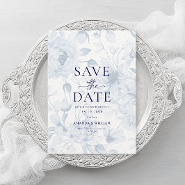 Minimalist Floral Save the Date Einladung