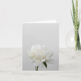 Minimalist flower card with white peony karte