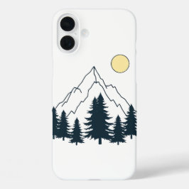 Minimalist Forest and Mountain Phone Case