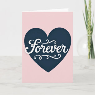 Minimalist Forever Herz Karte