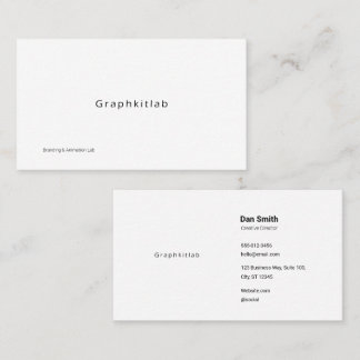 Minimalist Founder Branded Business Card Visitenkarte