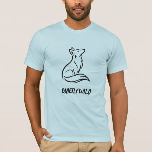 Minimalist Fox Herren T-Shirt Wild Fox Linienkun