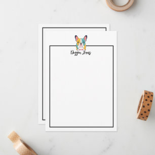 Minimalist – Französische Bulldogge Mitteilungskarte