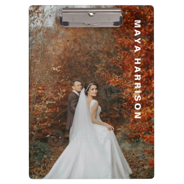 Minimalist Full Photo Photography clipboard Klemmbrett (Vorderseite)