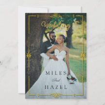 Minimalist Full Photo Wedding | Elegant Gold 