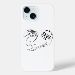 Minimalist Gamer Cat Line Art - Controller Kabel  Case-Mate iPhone Hülle