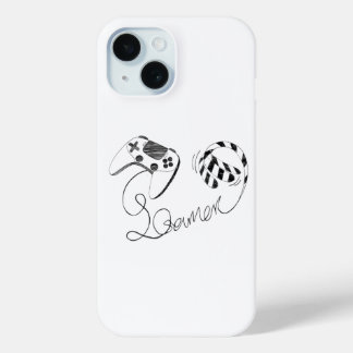 Minimalist Gamer Cat Line Art - Controller Kabel Case-Mate iPhone Hülle