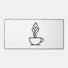 Minimalist Geometric Coffee Steam Desk Mat | Moder Schreibtischunterlage
