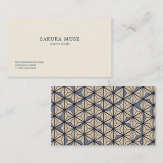 Minimalist Geometric Japanese Business Card Visitenkarte