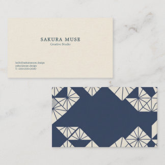 Minimalist Geometric Japanese Business Card Visitenkarte
