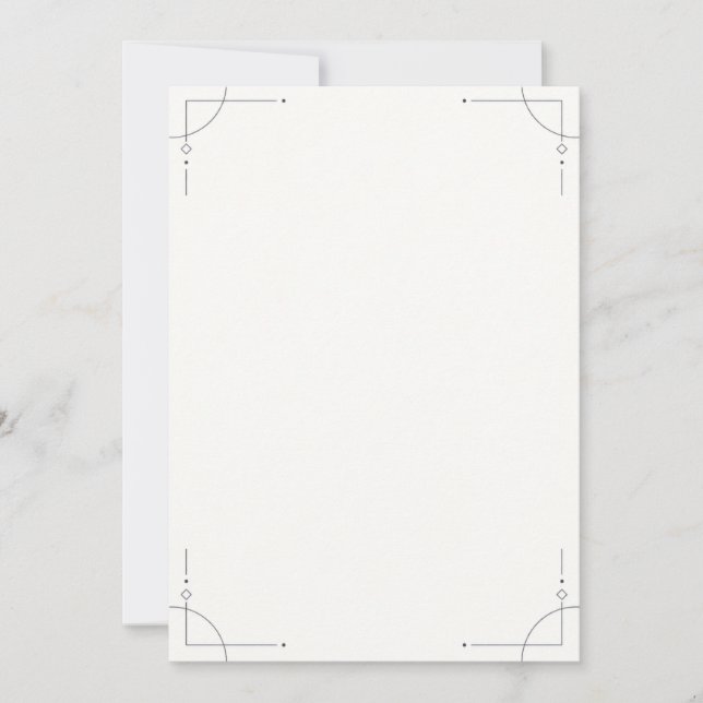Minimalist Geometric Save the Date (Vorderseite)