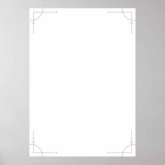 Minimalist Geometric Wedding Seating Chart Poster (Vorne)