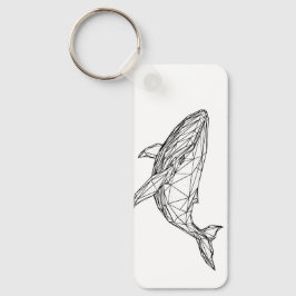 Minimalist Geometric Whale Keychain Schlüsselanhänger
