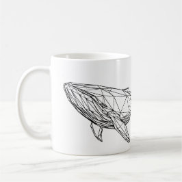 Minimalist Geometric Whale Mug Kaffeetasse