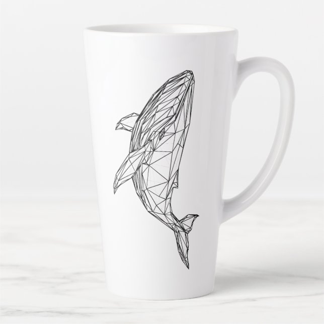 Minimalist Geometric Whale Mug Milchtasse (Rechts)