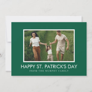 Minimalist Glücksklee St. Patrick's Day Foto Feiertagskarte